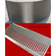 Sizing solids vee wire welded cross flow sieves